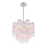 Crystorama ADD-300 Addis 4-lt 18" Mini Chandelier - Polished Chrome/Spring