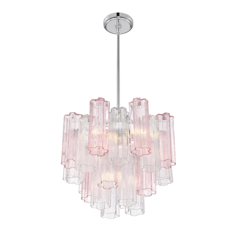 Crystorama ADD-300 Addis 4-lt 18" Mini Chandelier - Polished Chrome/Spring