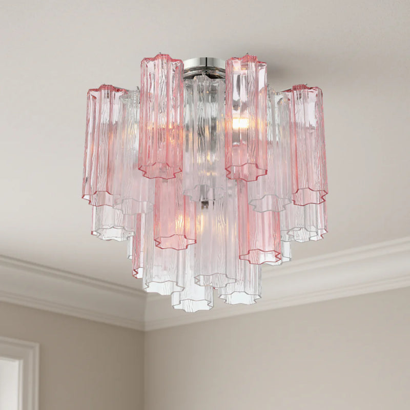 Crystorama ADD-300-CEILING Addis 4-lt 18" Semi Flush Mount - Polished Chrome/Spring