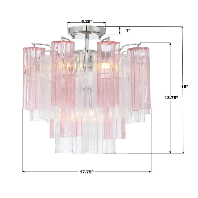 Crystorama ADD-300-CEILING Addis 4-lt 18" Semi Flush Mount