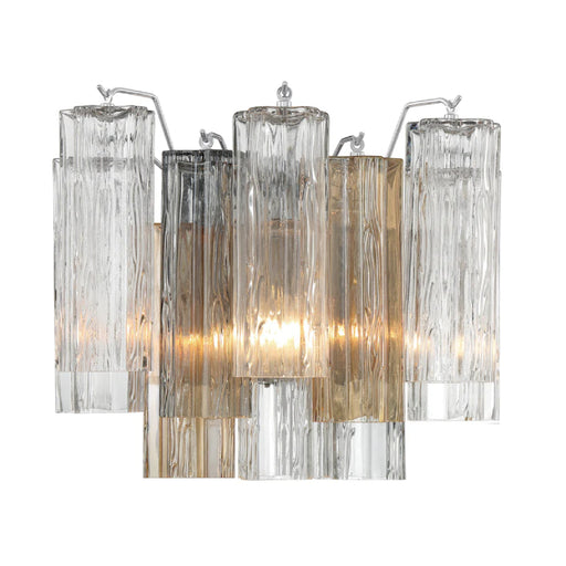Crystorama ADD-302 Addis 2-lt 15" Wall Sconce - Polished Chrome