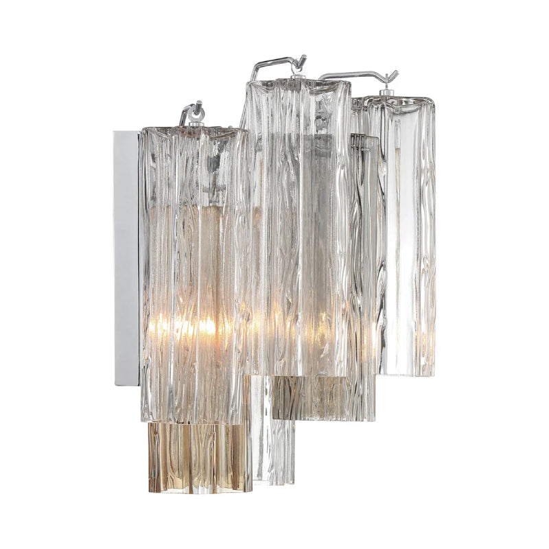 Crystorama ADD-302 Addis 2-lt 15" Wall Sconce - Polished Chrome