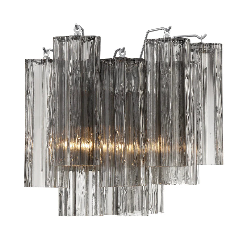 Crystorama ADD-302 Addis 2-lt 15" Wall Sconce - Polished Chrome