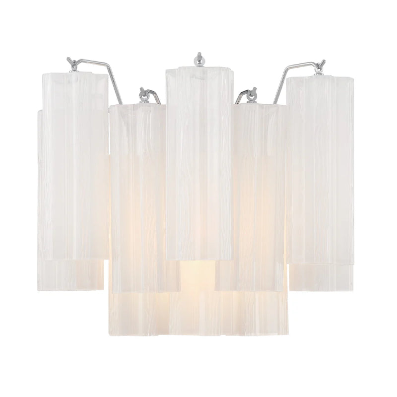 Crystorama ADD-302 Addis 2-lt 15" Wall Sconce - Polished Chrome