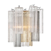 Crystorama ADD-303 Addis 2-lt 15" Wall Sconce - Polished Chrome/Autumn
