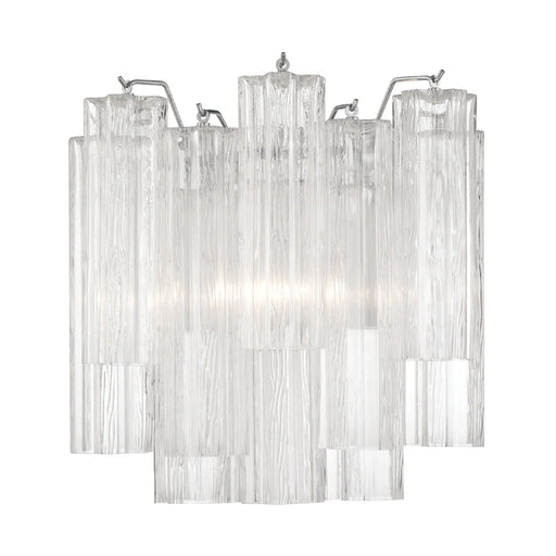 Crystorama ADD-303 Addis 2-lt 15" Wall Sconce - Polished Chrome/Clear