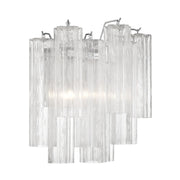 Crystorama ADD-303 Addis 2-lt 15" Wall Sconce - Polished Chrome/Clear