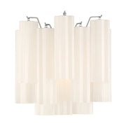 Crystorama ADD-303 Addis 2-lt 15" Wall Sconce - Polished Chrome/White