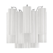Crystorama ADD-303 Addis 2-lt 15" Wall Sconce - Polished Chrome/White