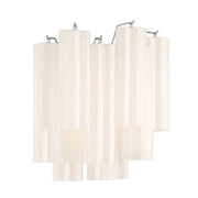 Crystorama ADD-303 Addis 2-lt 15" Wall Sconce - Polished Chrome/White