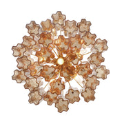 Crystorama ADD-306 Addis 6-lt 20" Chandelier - Aged Brass/Amber