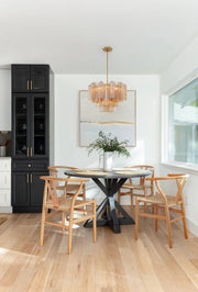 Crystorama ADD-306 Addis 6-lt 20" Chandelier - Aged Brass/Amber