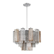 Crystorama ADD-306 Addis 6-lt 20" Chandelier - Polished Chrome/Autumn