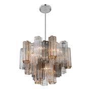 Crystorama ADD-306 Addis 6-lt 20" Chandelier - Polished Chrome/Autumn