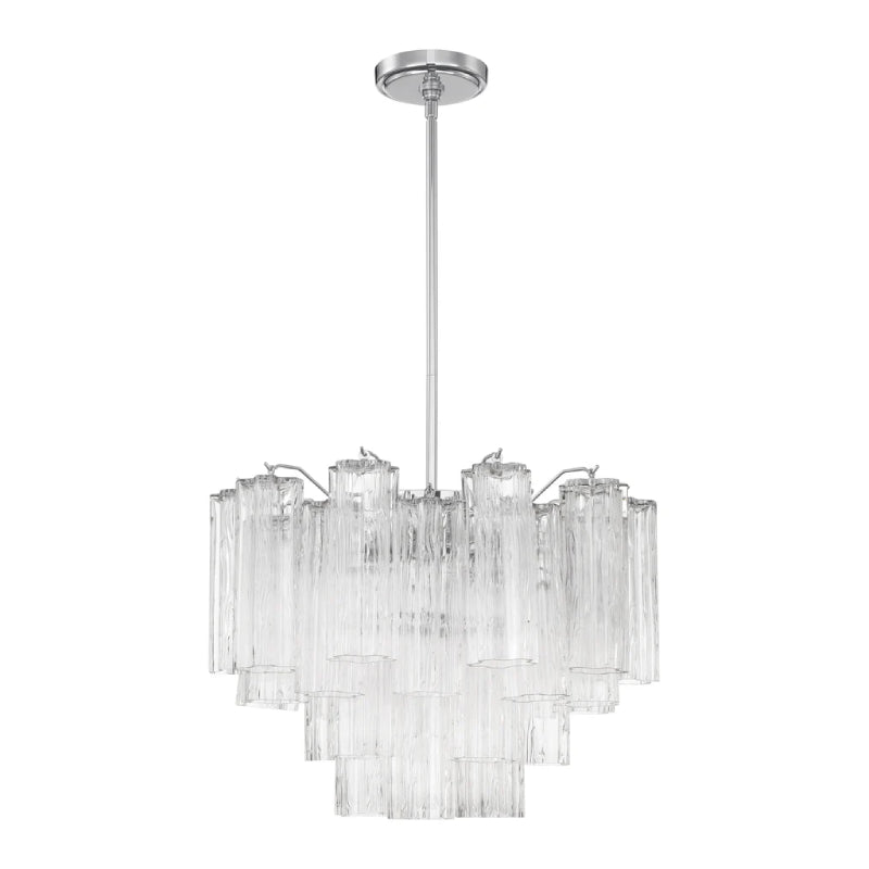 Crystorama ADD-306 Addis 6-lt 20" Chandelier - Polished Chrome/Clear