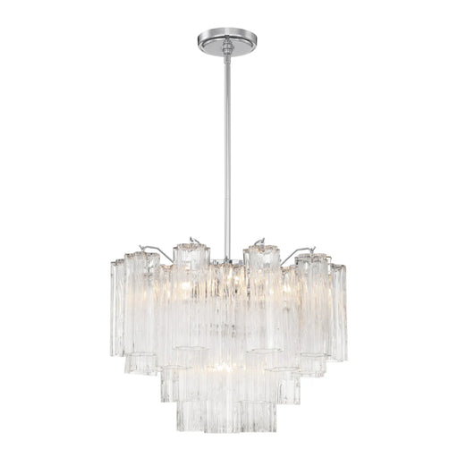 Crystorama ADD-306 Addis 6-lt 20" Chandelier - Polished Chrome/Clear
