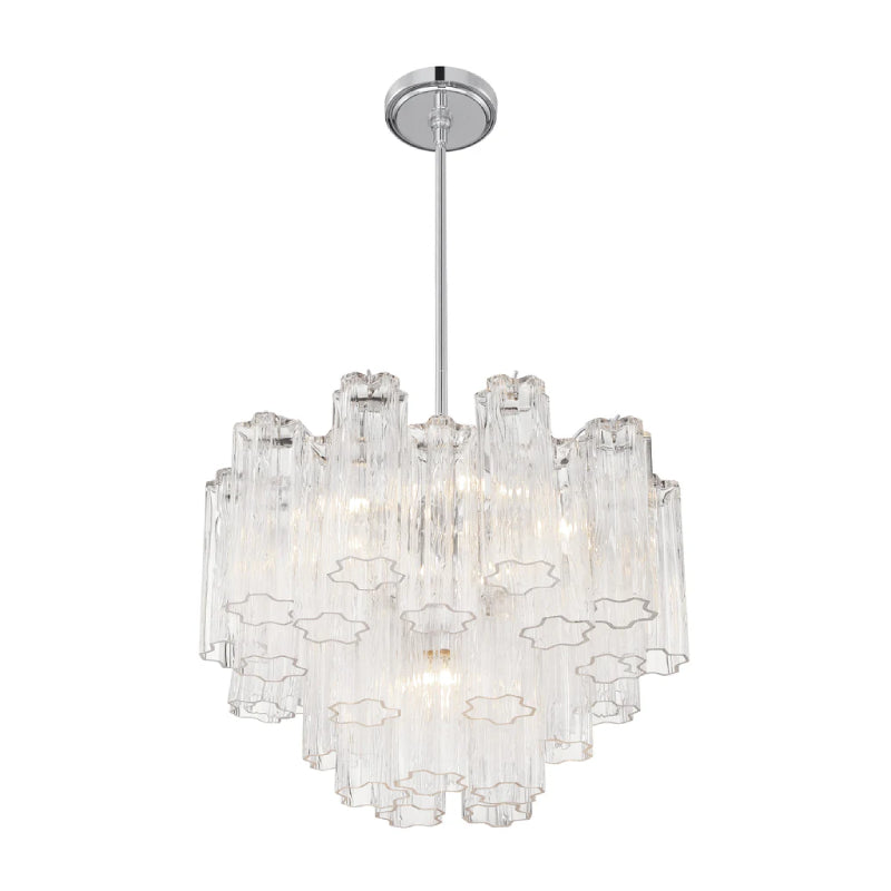 Crystorama ADD-306 Addis 6-lt 20" Chandelier - Polished Chrome/Clear