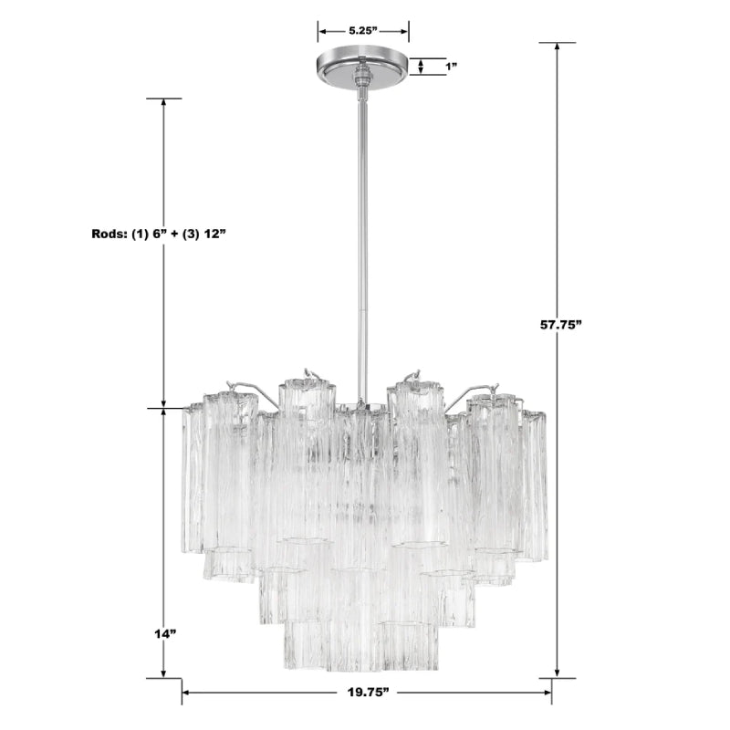 Crystorama ADD-306 Addis 6-lt 20" Chandelier