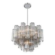 Crystorama ADD-306 Addis 6-lt 20" Chandelier - Polished Chrome/Smoke