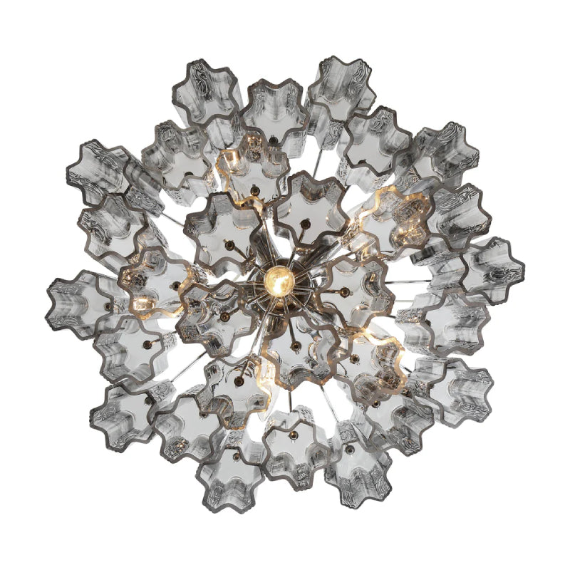 Crystorama ADD-306 Addis 6-lt 20" Chandelier - Polished Chrome/Smoke