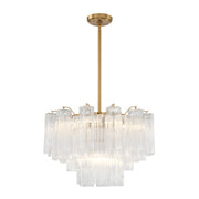 Crystorama ADD-308 Addis 9-lt 22" Chandelier - Aged Brass/Clear