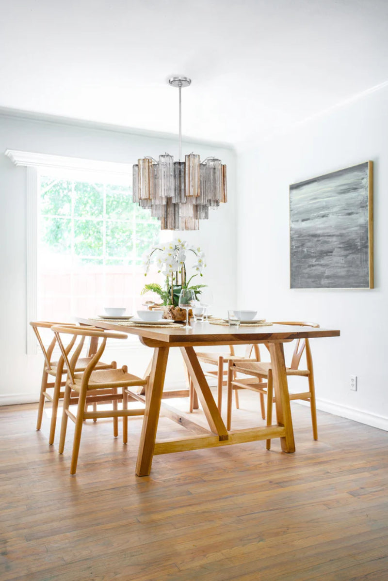 Crystorama ADD-308 Addis 9-lt 22" Chandelier - Polished Chrome/Autumn