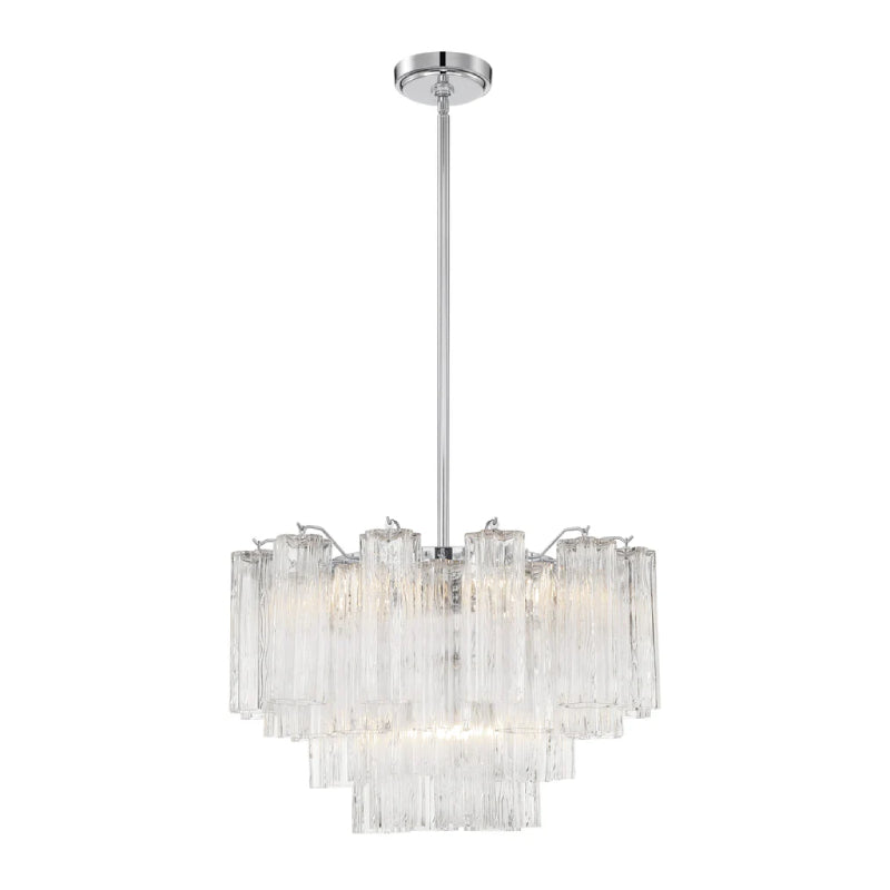 Crystorama ADD-308 Addis 9-lt 22" Chandelier - Polished Chrome/Clear