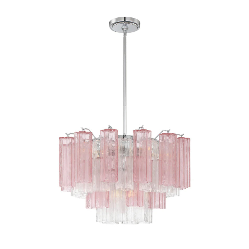 Crystorama ADD-308 Addis 9-lt 22" Chandelier - Polished Chrome/Spring