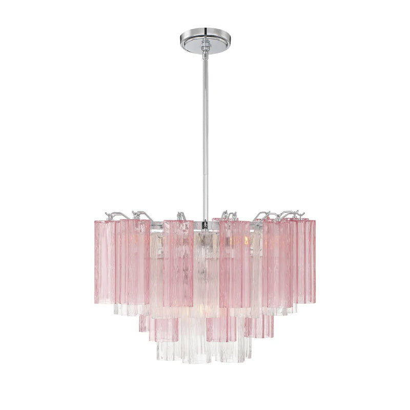 Crystorama ADD-308 Addis 9-lt 22" Chandelier - Polished Chrome/Spring