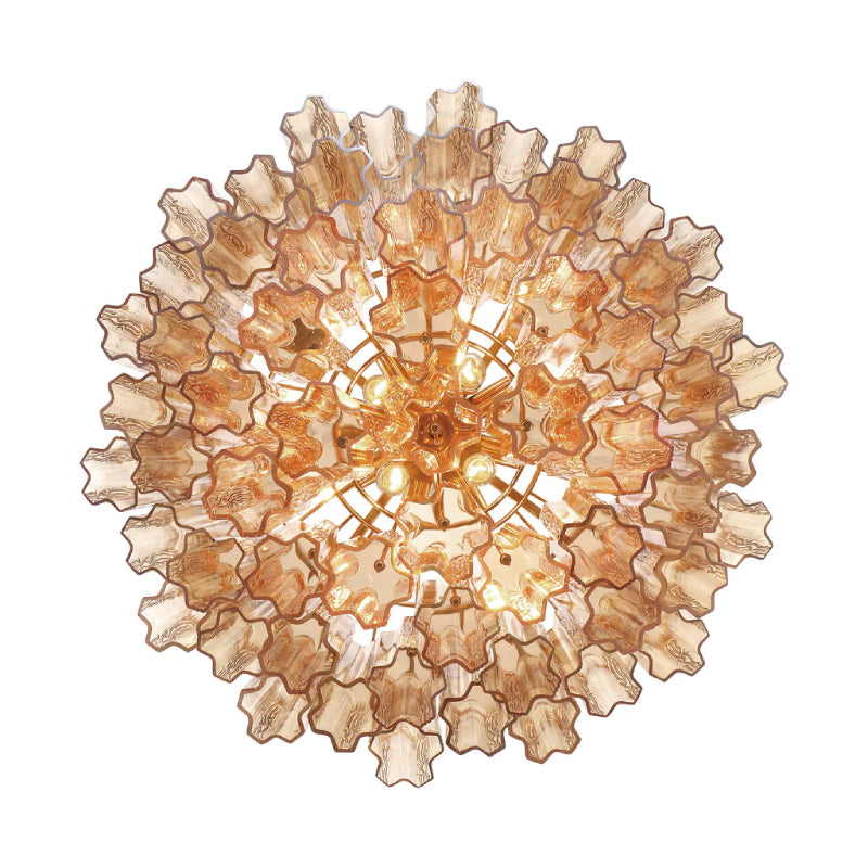 Crystorama ADD-312 Addis 12-lt 27" Chandelier - Aged Brass/Amber