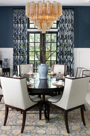 Crystorama ADD-312 Addis 12-lt 27" Chandelier - Aged Brass/Amber