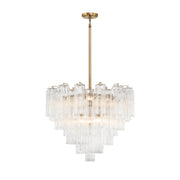 Crystorama ADD-312 Addis 12-lt 27" Chandelier - Aged Brass/Clear