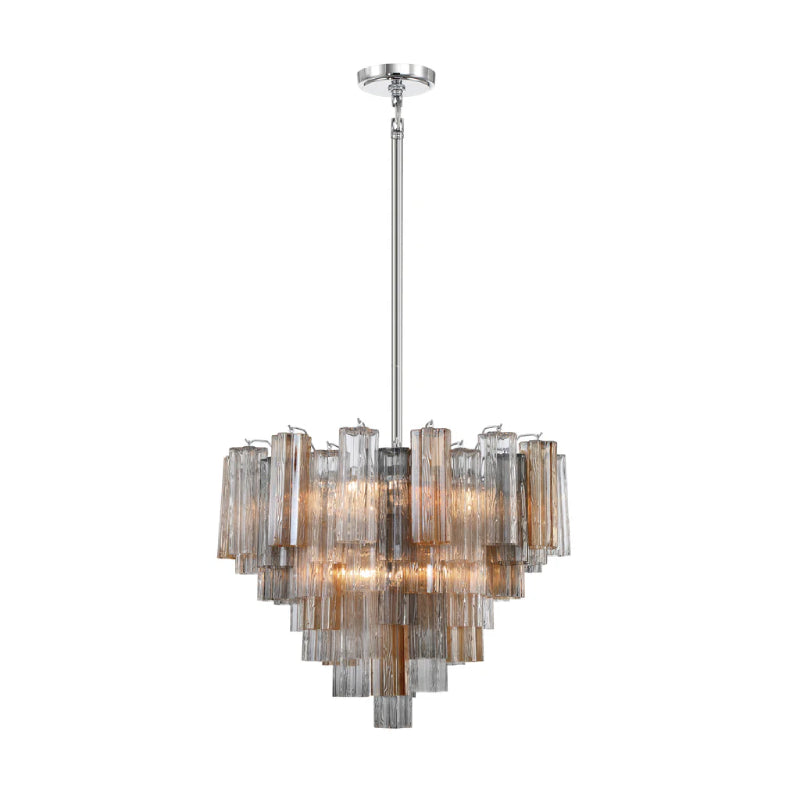 Crystorama ADD-312 Addis 12-lt 27" Chandelier - Polished Chrome