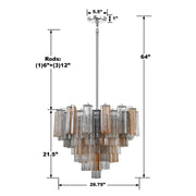 Crystorama ADD-312 Addis 12-lt 27" Chandelier - Polished Chrome