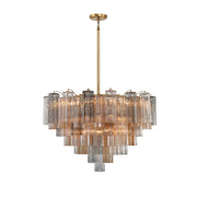 Crystorama ADD-316 Addis 16-lt 32" Chandelier - Aged Brass/Autumn