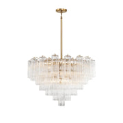 Crystorama ADD-316 Addis 16-lt 32" Chandelier - Aged Brass/Clear