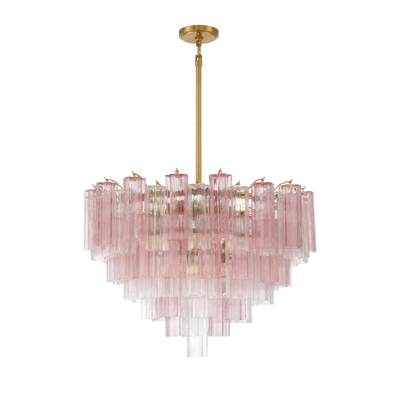 Crystorama ADD-316 Addis 16-lt 32" Chandelier - Aged Brass/Spring