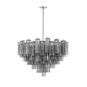 Crystorama ADD-316 Addis 16-lt 32" Chandelier - Polished Chrome/Smoke