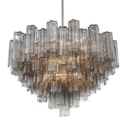 Crystorama ADD-316 Addis 16-lt 32" Chandelier - Polished Chrome/Smoke