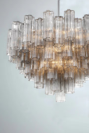 Crystorama ADD-316 Addis 16-lt 32" Chandelier - Polished Chrome/Smoke