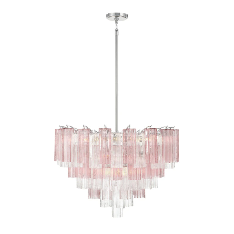 Crystorama ADD-316 Addis 16-lt 32" Chandelier - Polished Chrome/Spring