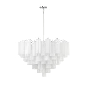 Crystorama ADD-316 Addis 16-lt 32" Chandelier - Polished Chrome/White
