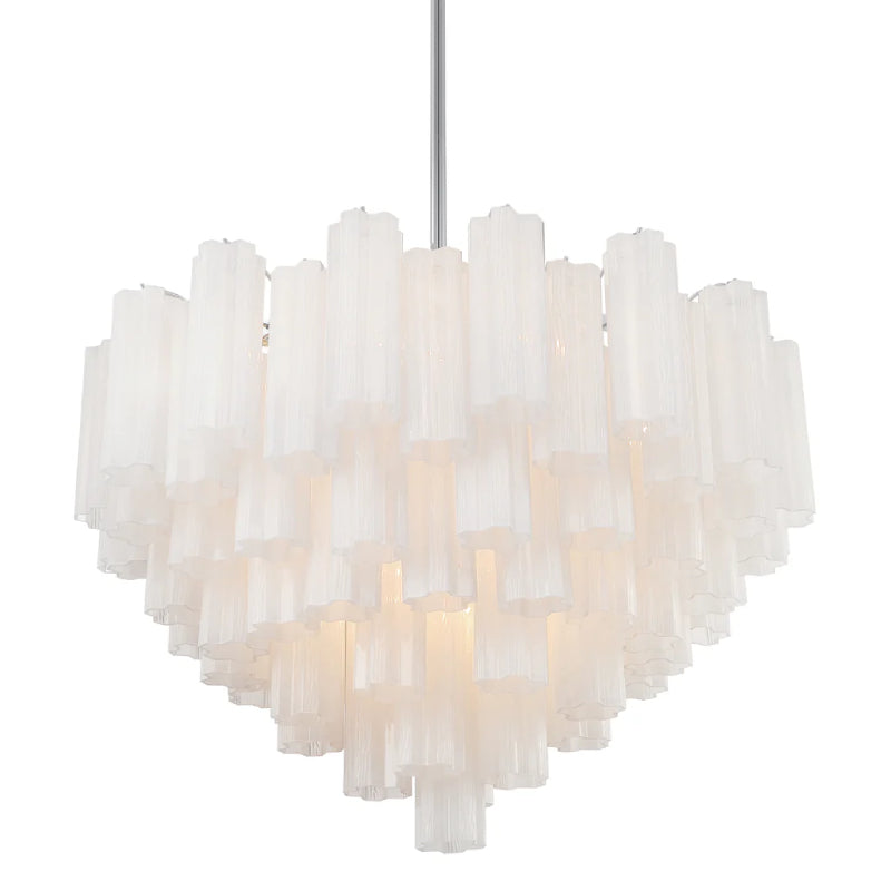 Crystorama ADD-316 Addis 16-lt 32" Chandelier - Polished Chrome/White