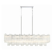 Crystorama ADD-317 Addis 14-lt 52" Linear Chandelier -Polished Chrome/Clear
