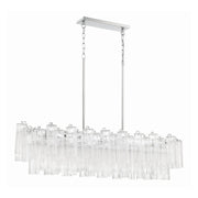 Crystorama ADD-317 Addis 14-lt 52" Linear Chandelier -Polished Chrome/Clear