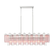 Crystorama ADD-317 Addis 14-lt 52" Linear Chandelier - Polished Chrome/Spring