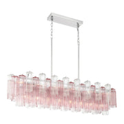Crystorama ADD-317 Addis 14-lt 52" Linear Chandelier - Polished Chrome/Spring