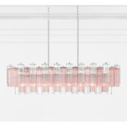 Crystorama ADD-317 Addis 14-lt 52" Linear Chandelier - Polished Chrome/Spring