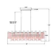 Crystorama ADD-317 Addis 14-lt 52" Linear Chandelier