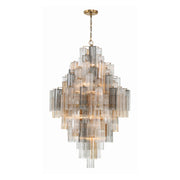 Crystorama ADD-319 Addis 20-lt 32" Chandelier - Aged Brass/Autumn
